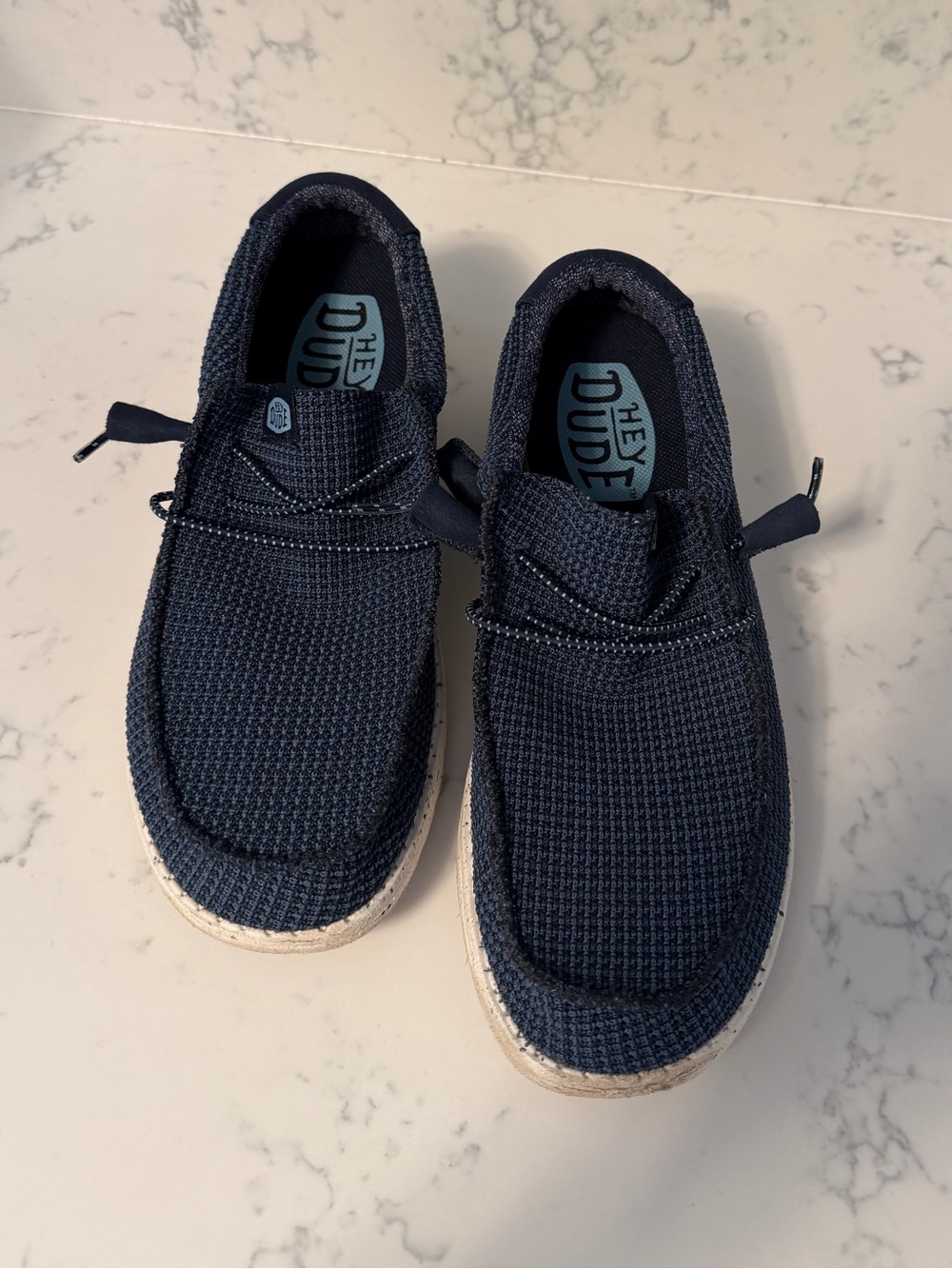 Hey Dude, Wally Men’s Navy Slip-On Moccasins, Men’s Size 7